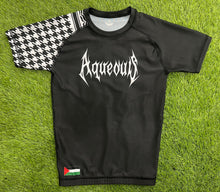 Load image into Gallery viewer, Aqueous Keffiyeh Rash Guard – Black &amp; White
